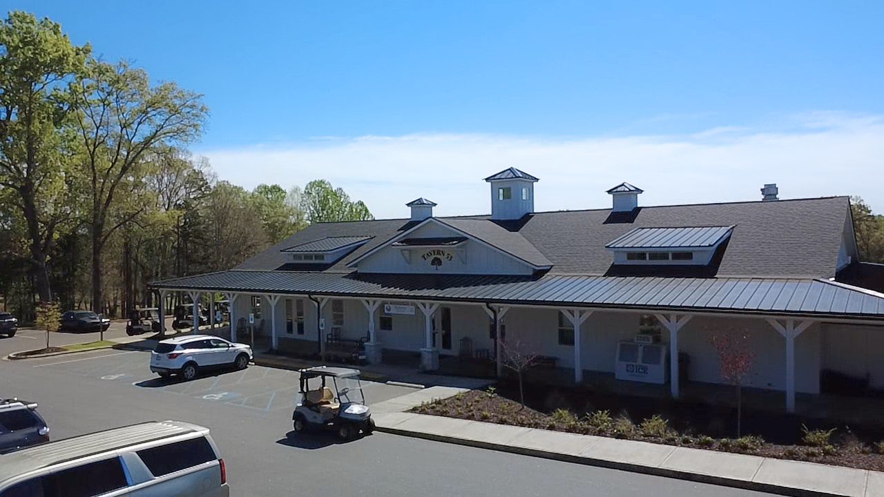The clubhouse and grounds at Carolina Camp Cedar near Clemson, SC